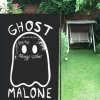 Ghost Malone Halloween Garden Flag (Two Sides Printing, without Flagpole)